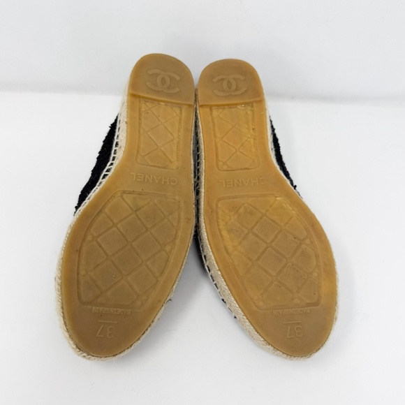 Chanel Black Tweed Espadrille - Picture 9 of 10
